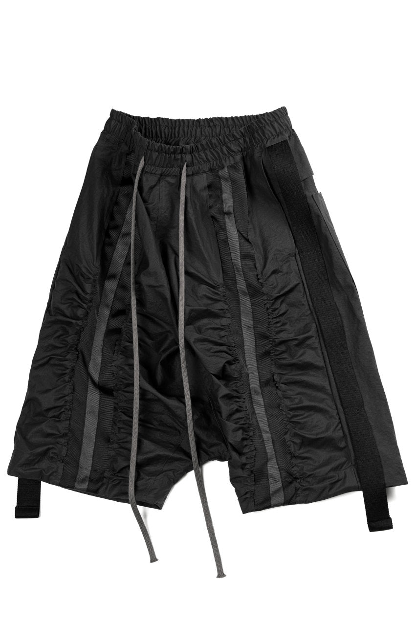 画像をギャラリービューアに読み込む, A.F ARTEFACT "VERTICAL" LOWCROTCH GATHER PANTS (BLACK)