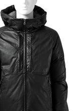 Load image into Gallery viewer, ISAMU KATAYAMA BACKLASH xx NANGA REVERSIBLE AURORA DOWN JACKET / KANGAROO + NYLON x POLISH WHITE GOOSE (BLACK x GREY)