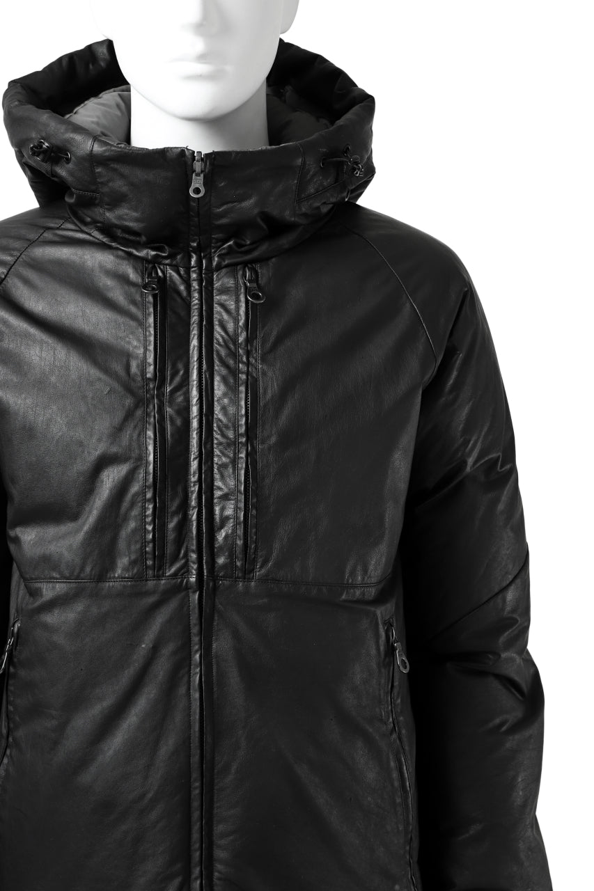 Load image into Gallery viewer, ISAMU KATAYAMA BACKLASH xx NANGA REVERSIBLE AURORA DOWN JACKET / KANGAROO + NYLON x POLISH WHITE GOOSE (BLACK x GREY)