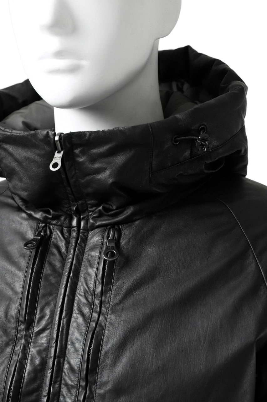 Load image into Gallery viewer, ISAMU KATAYAMA BACKLASH xx NANGA REVERSIBLE AURORA DOWN JACKET / KANGAROO + NYLON x POLISH WHITE GOOSE (BLACK x GREY)