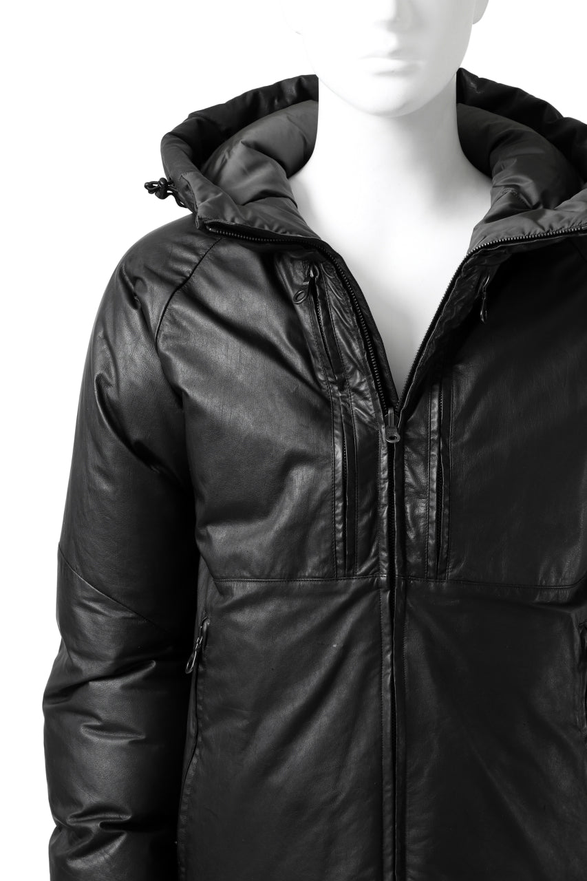 Load image into Gallery viewer, ISAMU KATAYAMA BACKLASH xx NANGA REVERSIBLE AURORA DOWN JACKET / KANGAROO + NYLON x POLISH WHITE GOOSE (BLACK x GREY)
