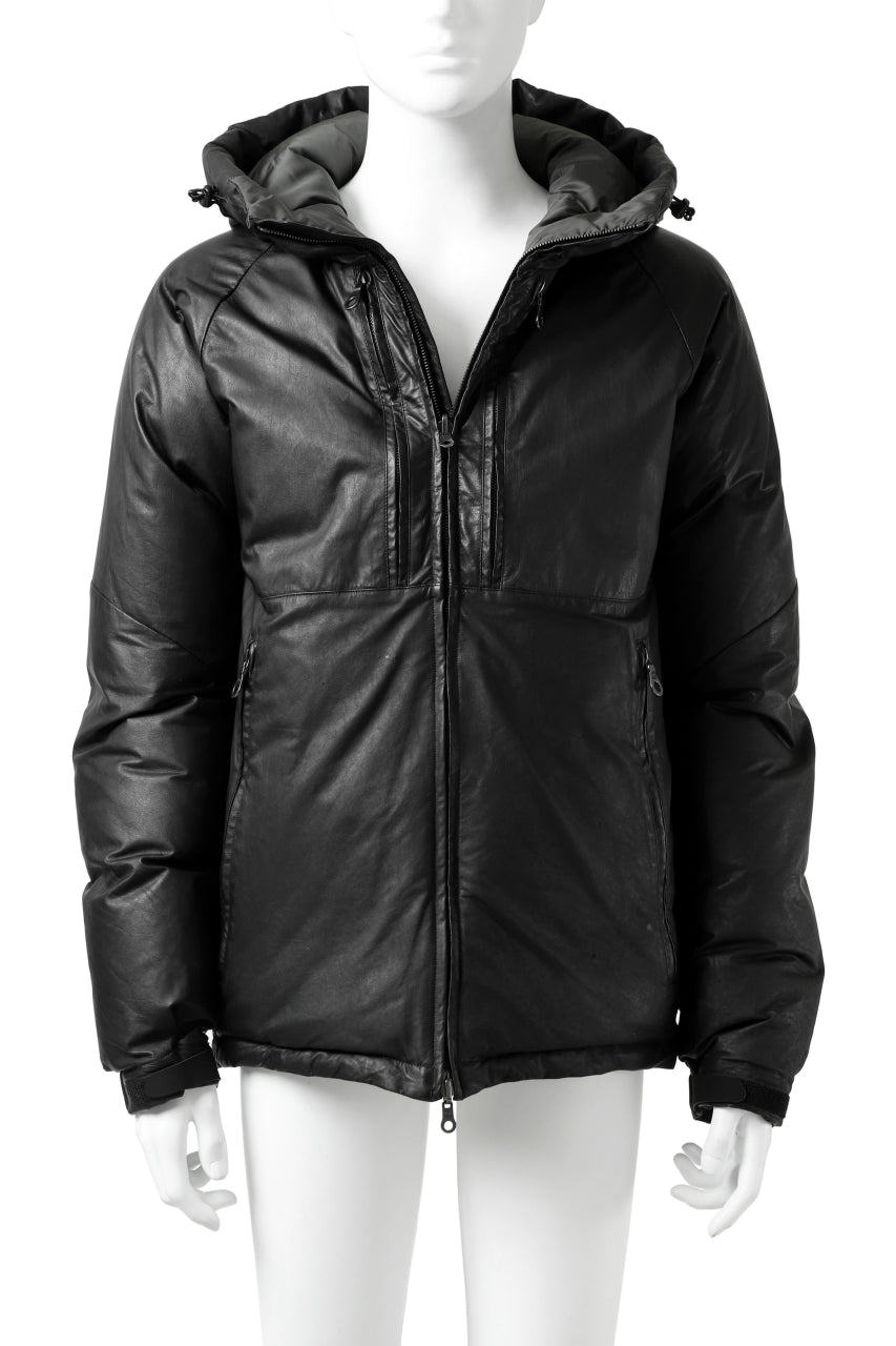 Load image into Gallery viewer, ISAMU KATAYAMA BACKLASH xx NANGA REVERSIBLE AURORA DOWN JACKET / KANGAROO + NYLON x POLISH WHITE GOOSE (BLACK x GREY)