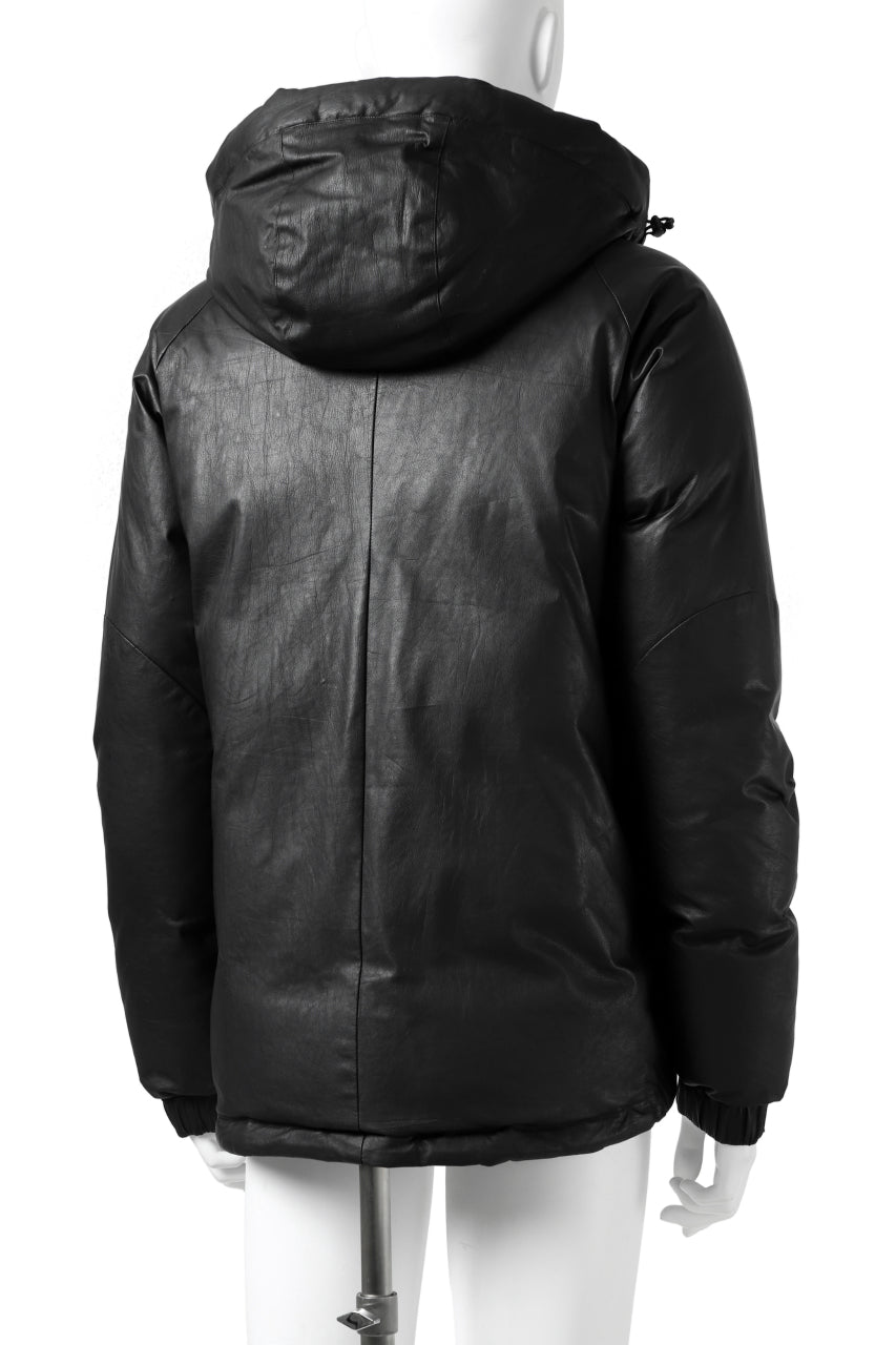 Load image into Gallery viewer, ISAMU KATAYAMA BACKLASH xx NANGA REVERSIBLE AURORA DOWN JACKET / KANGAROO + NYLON x POLISH WHITE GOOSE (BLACK x GREY)