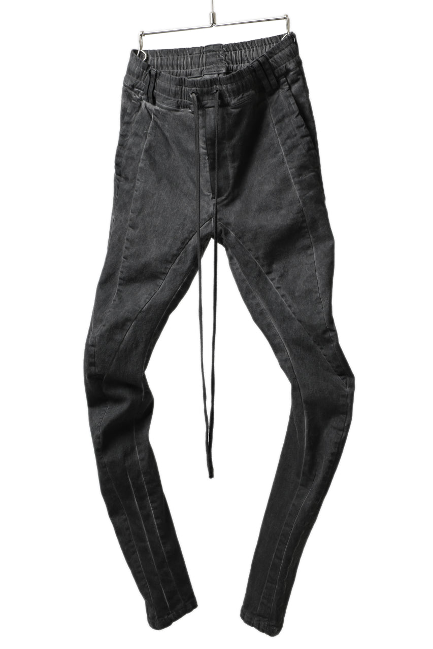 画像をギャラリービューアに読み込む, A.F ARTEFACT "thin-3D" DYEING DENIM ANATOMICAL PANTS (DARK GREY)
