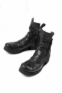 画像をギャラリービューアに読み込む, BORIS BIDJAN SABERI HORSE LEATHER SIDE ZIP BOOTS / OBJECT DYED & MOLDED "BOOT1-F2519M" (BLACK)
