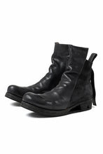 画像をギャラリービューアに読み込む, BORIS BIDJAN SABERI HORSE LEATHER SIDE ZIP BOOTS / OBJECT DYED & MOLDED "BOOT1-F2519M" (BLACK)
