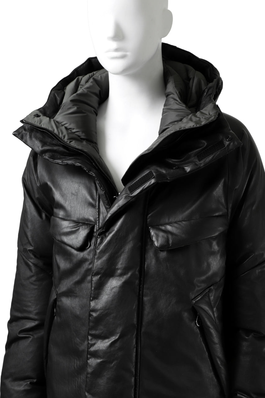 Load image into Gallery viewer, ISAMU KATAYAMA BACKLASH xx NANGA REVERSIBLE MOUNTAIN BELAY COAT / KANGAROO + NYLON x POLISH WHITE GOOSE (BLACK x GREY)