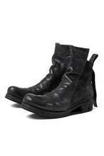 画像をギャラリービューアに読み込む, BORIS BIDJAN SABERI HORSE LEATHER SIDE ZIP BOOTS / OBJECT DYED & MOLDED "BOOT1-F2519M" (BLACK)