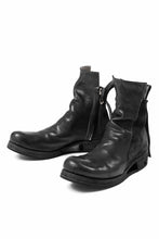 画像をギャラリービューアに読み込む, BORIS BIDJAN SABERI HORSE LEATHER SIDE ZIP BOOTS / OBJECT DYED & MOLDED "BOOT1-F2519M" (BLACK)