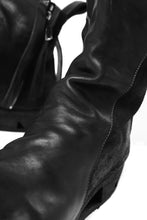 画像をギャラリービューアに読み込む, BORIS BIDJAN SABERI HORSE LEATHER SIDE ZIP BOOTS / OBJECT DYED & MOLDED "BOOT1-F2519M" (BLACK)