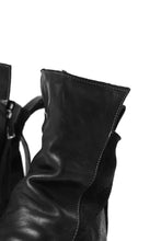 画像をギャラリービューアに読み込む, BORIS BIDJAN SABERI HORSE LEATHER SIDE ZIP BOOTS / OBJECT DYED & MOLDED "BOOT1-F2519M" (BLACK)