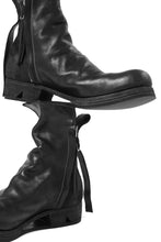 画像をギャラリービューアに読み込む, BORIS BIDJAN SABERI HORSE LEATHER SIDE ZIP BOOTS / OBJECT DYED & MOLDED "BOOT1-F2519M" (BLACK)