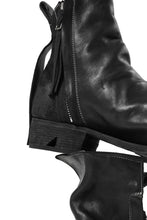 画像をギャラリービューアに読み込む, BORIS BIDJAN SABERI HORSE LEATHER SIDE ZIP BOOTS / OBJECT DYED & MOLDED "BOOT1-F2519M" (BLACK)