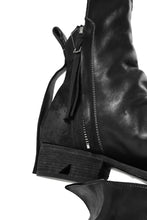画像をギャラリービューアに読み込む, BORIS BIDJAN SABERI HORSE LEATHER SIDE ZIP BOOTS / OBJECT DYED & MOLDED "BOOT1-F2519M" (BLACK)
