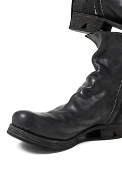 画像をギャラリービューアに読み込む, BORIS BIDJAN SABERI HORSE LEATHER SIDE ZIP BOOTS / OBJECT DYED & MOLDED "BOOT1-F2519M" (BLACK)