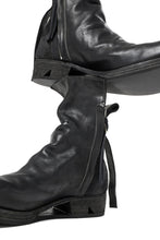 画像をギャラリービューアに読み込む, BORIS BIDJAN SABERI HORSE LEATHER SIDE ZIP BOOTS / OBJECT DYED & MOLDED "BOOT1-F2519M" (BLACK)
