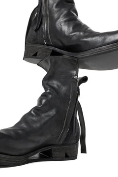 画像をギャラリービューアに読み込む, BORIS BIDJAN SABERI HORSE LEATHER SIDE ZIP BOOTS / OBJECT DYED & MOLDED "BOOT1-F2519M" (BLACK)