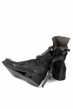 画像をギャラリービューアに読み込む, BORIS BIDJAN SABERI HORSE LEATHER SIDE ZIP BOOTS / OBJECT DYED & MOLDED "BOOT1-F2519M" (BLACK)