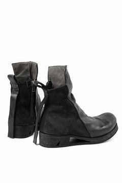 画像をギャラリービューアに読み込む, BORIS BIDJAN SABERI HORSE LEATHER SIDE ZIP BOOTS / OBJECT DYED & MOLDED "BOOT1-F2519M" (BLACK)