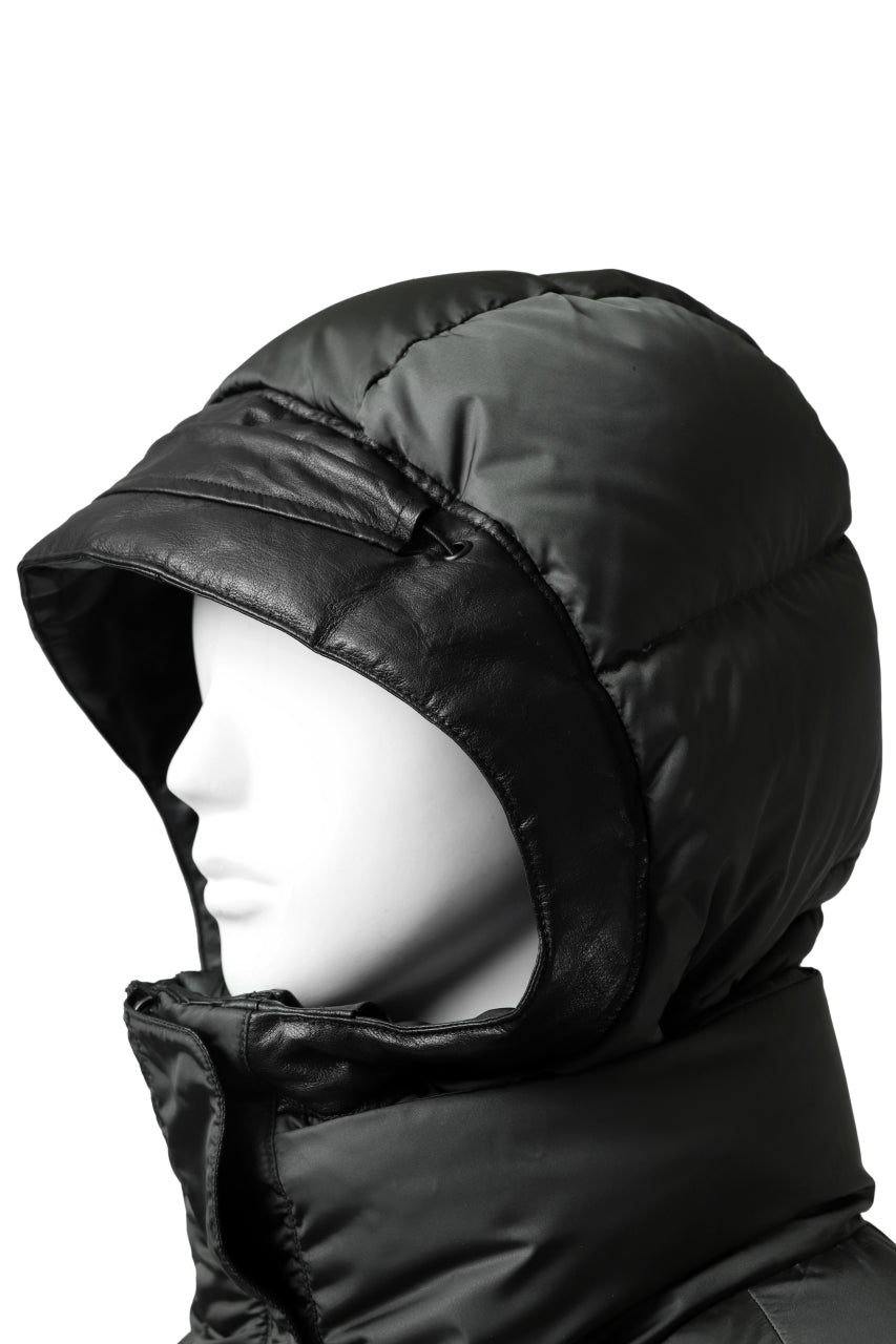 Load image into Gallery viewer, ISAMU KATAYAMA BACKLASH xx NANGA REVERSIBLE MOUNTAIN BELAY COAT / KANGAROO + NYLON x POLISH WHITE GOOSE (BLACK x GREY)