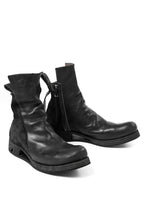画像をギャラリービューアに読み込む, BORIS BIDJAN SABERI HORSE LEATHER SIDE ZIP BOOTS / OBJECT DYED & MOLDED "BOOT1-F2519M" (BLACK)