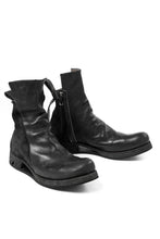 画像をギャラリービューアに読み込む, BORIS BIDJAN SABERI HORSE LEATHER SIDE ZIP BOOTS / OBJECT DYED & MOLDED "BOOT1-F2519M" (BLACK)