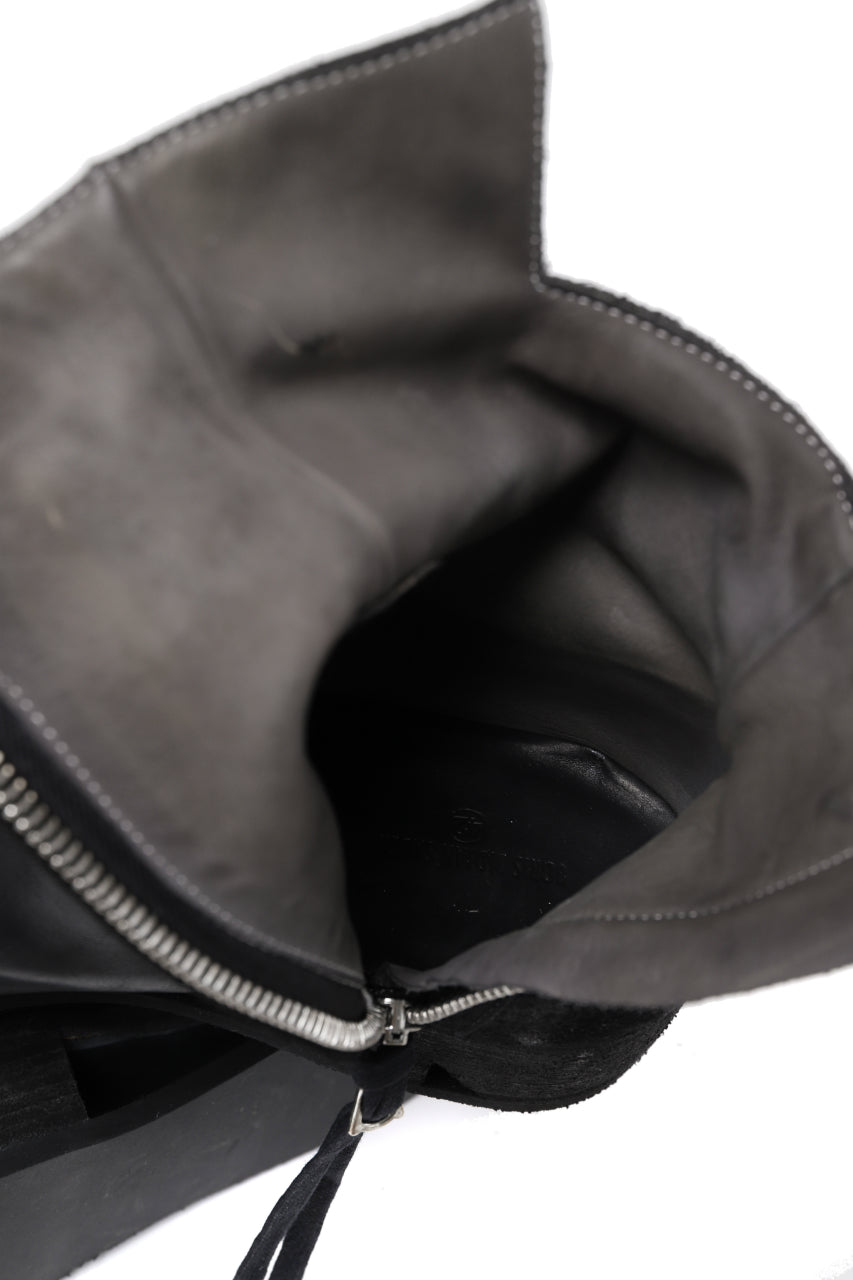 画像をギャラリービューアに読み込む, BORIS BIDJAN SABERI HORSE LEATHER SIDE ZIP BOOTS / OBJECT DYED & MOLDED "BOOT1-F2519M" (BLACK)