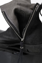 画像をギャラリービューアに読み込む, BORIS BIDJAN SABERI HORSE LEATHER SIDE ZIP BOOTS / OBJECT DYED & MOLDED "BOOT1-F2519M" (BLACK)