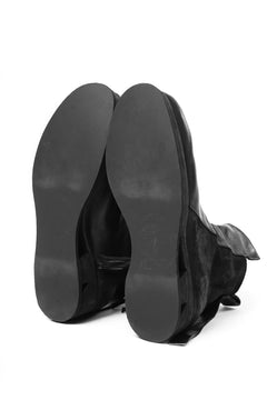 画像をギャラリービューアに読み込む, BORIS BIDJAN SABERI HORSE LEATHER SIDE ZIP BOOTS / OBJECT DYED & MOLDED "BOOT1-F2519M" (BLACK)