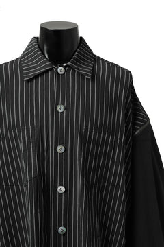 画像をギャラリービューアに読み込む, FACETASM STRIPED ZIPPER SHIRT (BLACK)