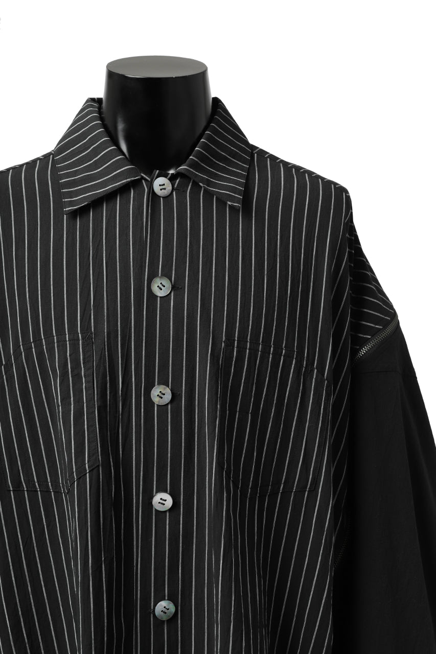 画像をギャラリービューアに読み込む, FACETASM STRIPED ZIPPER SHIRT (BLACK)