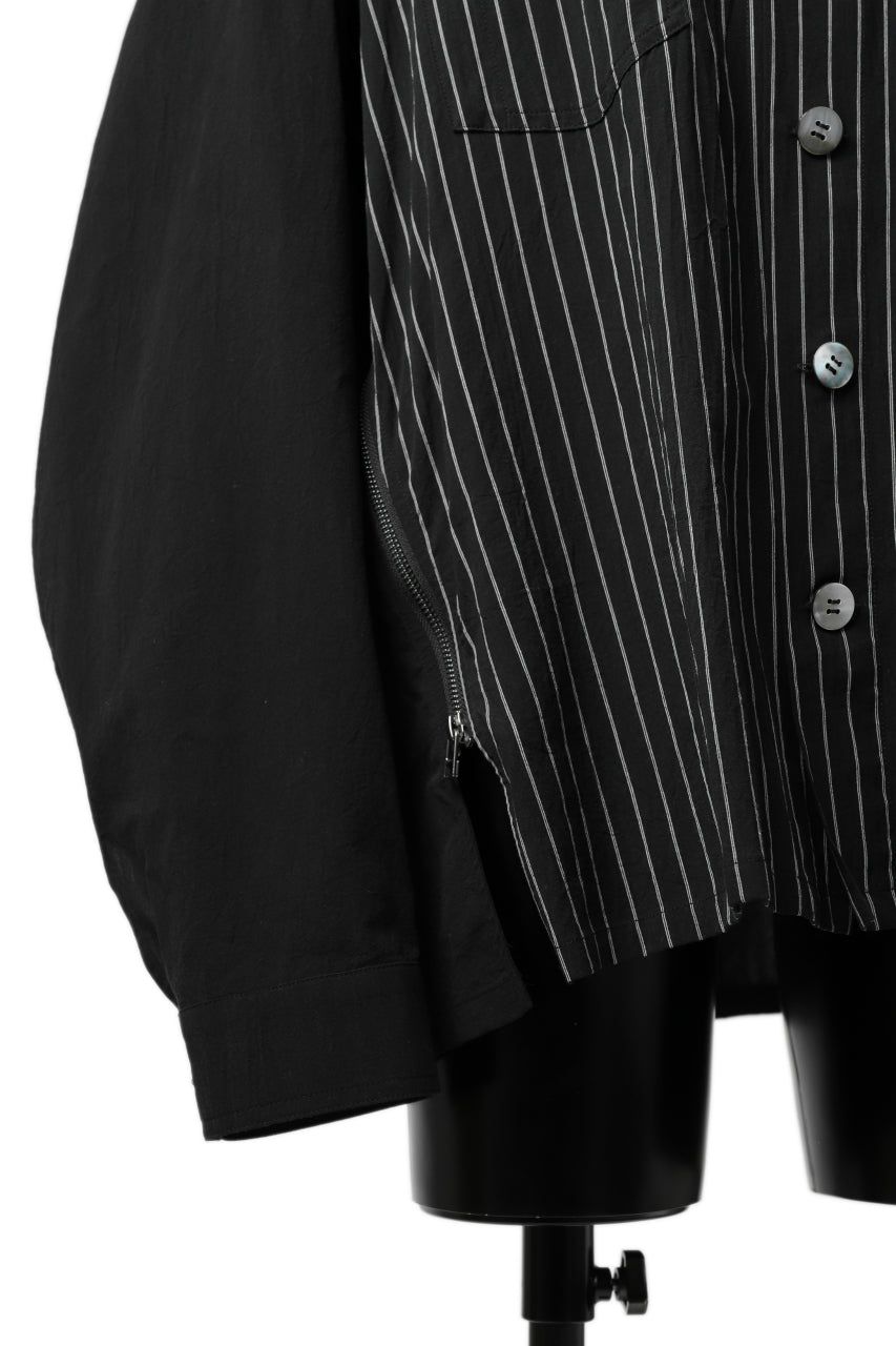 画像をギャラリービューアに読み込む, FACETASM STRIPED ZIPPER SHIRT (BLACK)