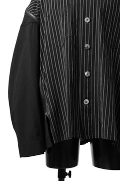 画像をギャラリービューアに読み込む, FACETASM STRIPED ZIPPER SHIRT (BLACK)