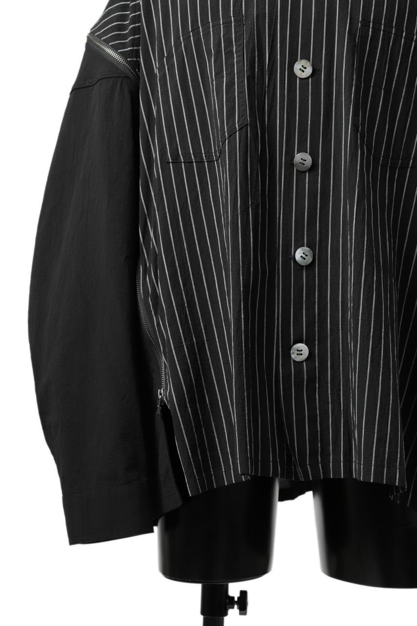 画像をギャラリービューアに読み込む, FACETASM STRIPED ZIPPER SHIRT (BLACK)