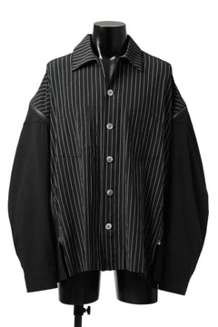 画像をギャラリービューアに読み込む, FACETASM STRIPED ZIPPER SHIRT (BLACK)