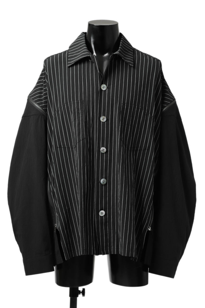 画像をギャラリービューアに読み込む, FACETASM STRIPED ZIPPER SHIRT (BLACK)