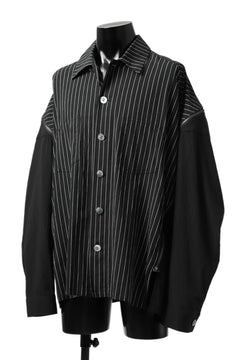 画像をギャラリービューアに読み込む, FACETASM STRIPED ZIPPER SHIRT (BLACK)