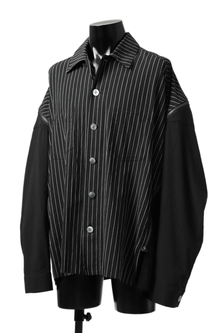 画像をギャラリービューアに読み込む, FACETASM STRIPED ZIPPER SHIRT (BLACK)