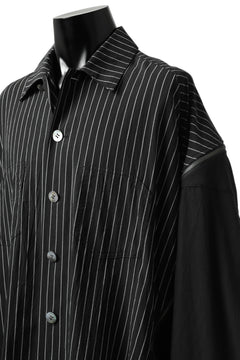 画像をギャラリービューアに読み込む, FACETASM STRIPED ZIPPER SHIRT (BLACK)