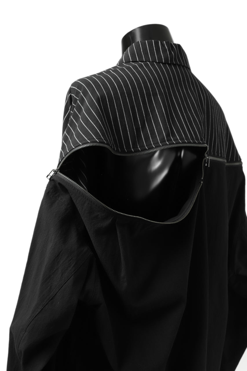 画像をギャラリービューアに読み込む, FACETASM STRIPED ZIPPER SHIRT (BLACK)