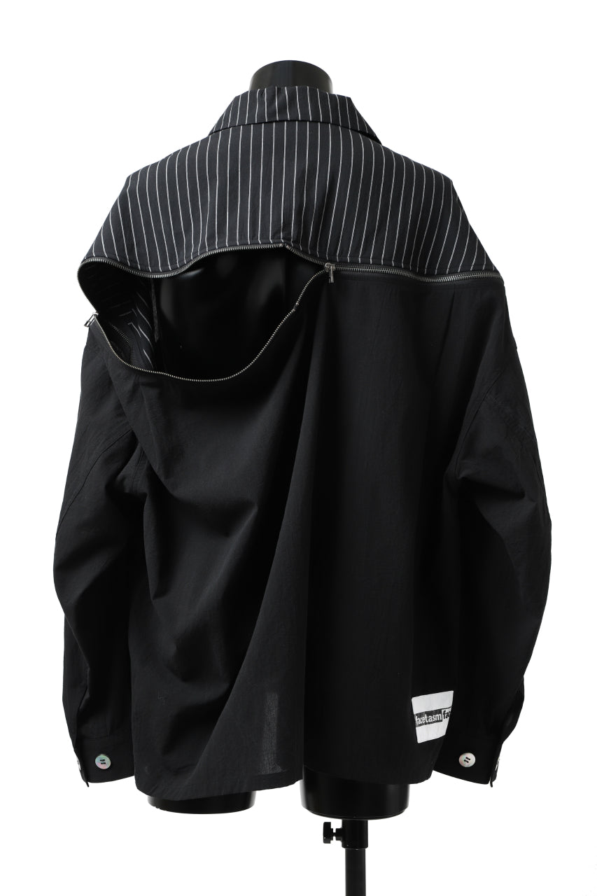 画像をギャラリービューアに読み込む, FACETASM STRIPED ZIPPER SHIRT (BLACK)