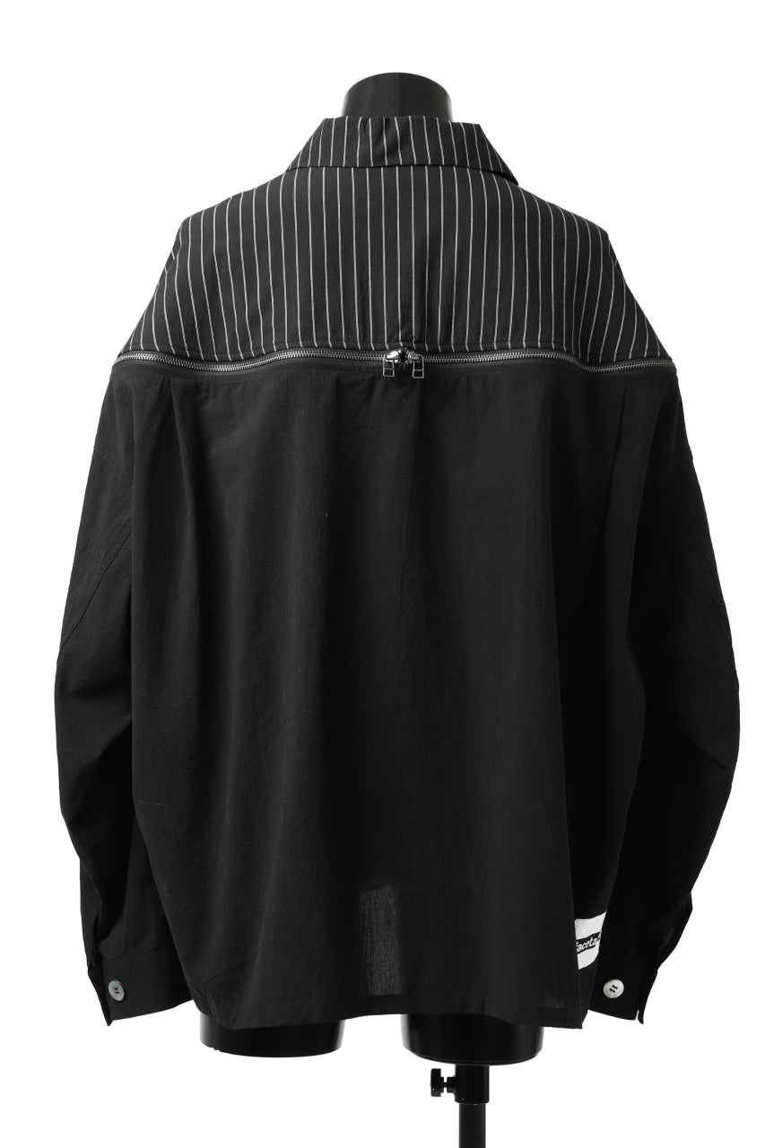 画像をギャラリービューアに読み込む, FACETASM STRIPED ZIPPER SHIRT (BLACK)