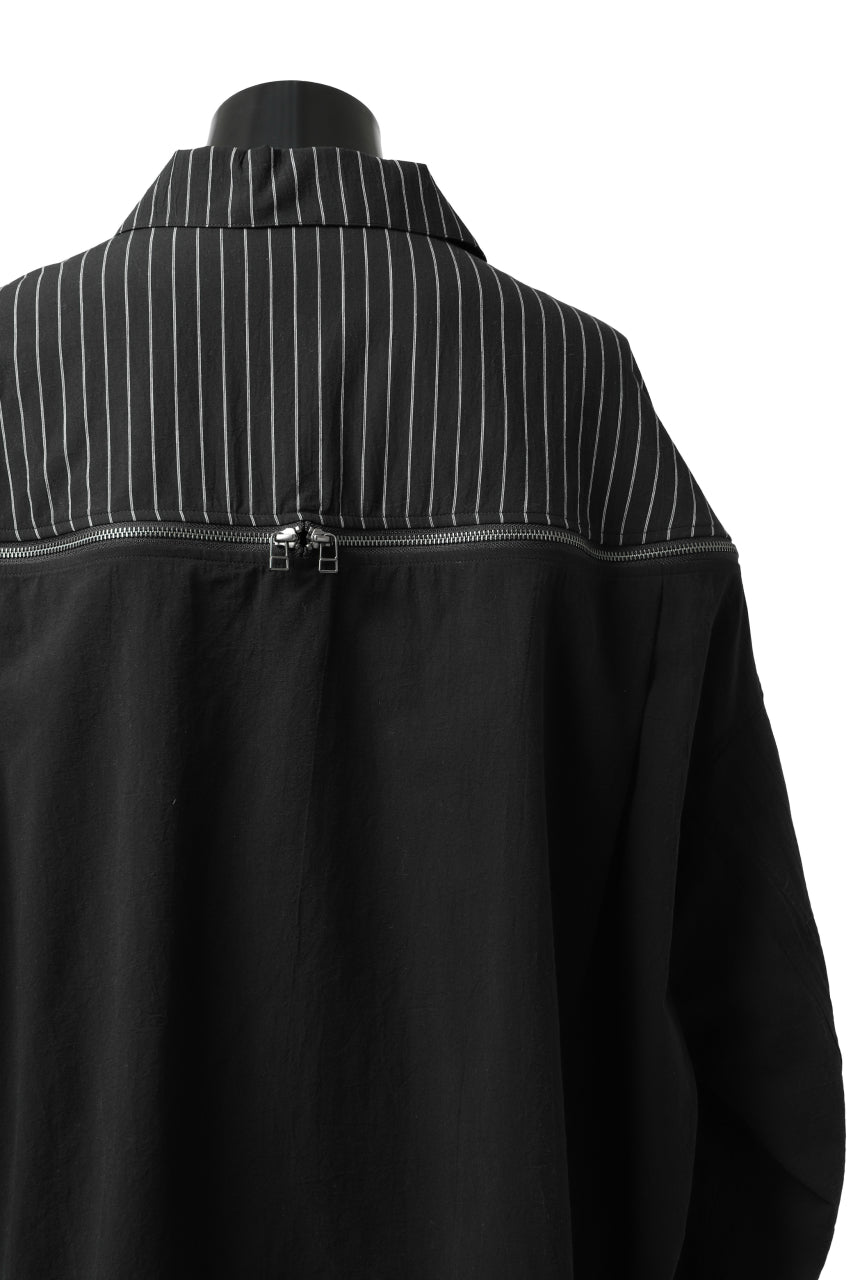 画像をギャラリービューアに読み込む, FACETASM STRIPED ZIPPER SHIRT (BLACK)