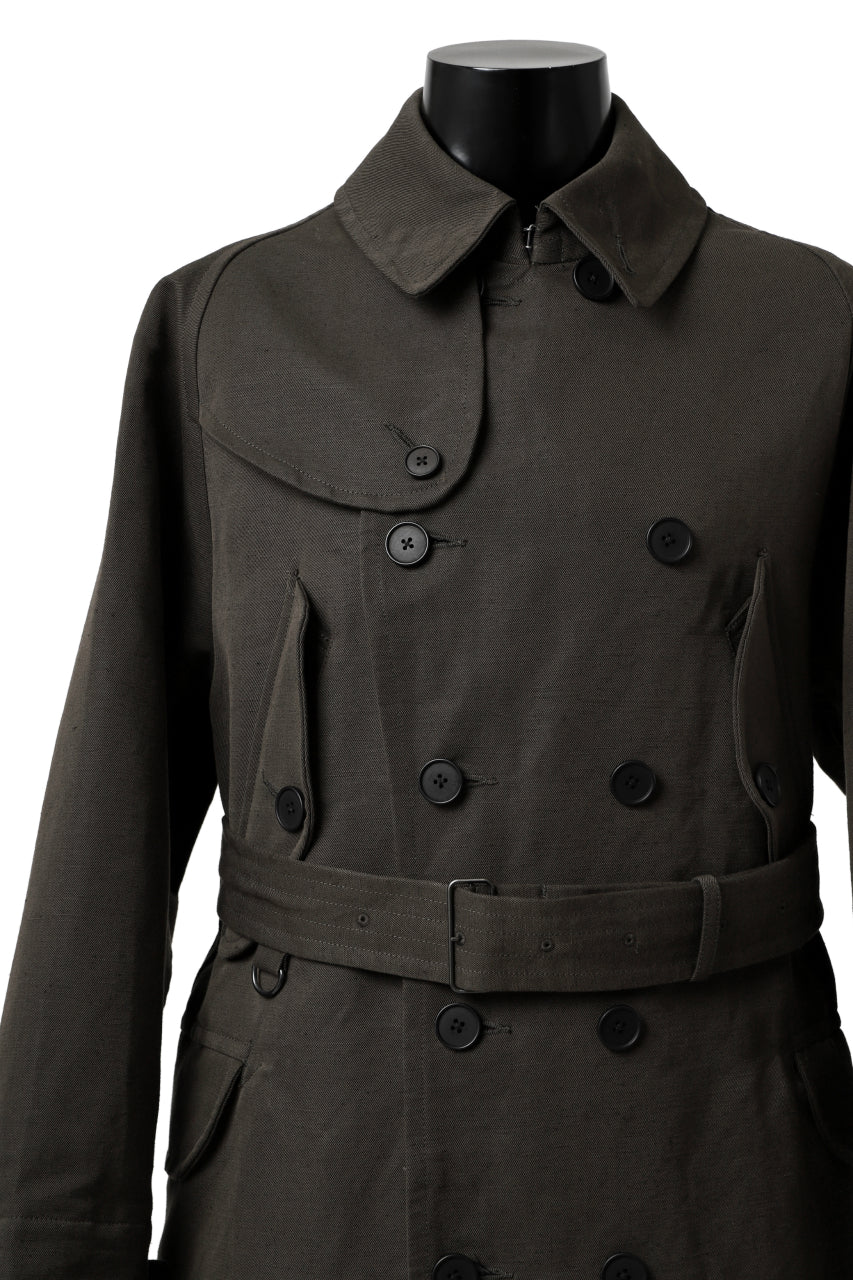 画像をギャラリービューアに読み込む, KLASICA GRANADO MOTORCYCLE TRENCH COAT / TRI UNION HIGH DENSITY GABADINE (MILITARY)