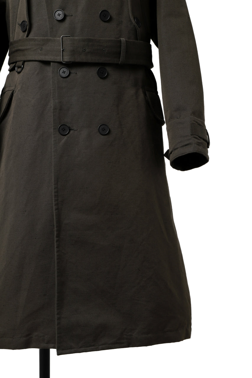 画像をギャラリービューアに読み込む, KLASICA GRANADO MOTORCYCLE TRENCH COAT / TRI UNION HIGH DENSITY GABADINE (MILITARY)
