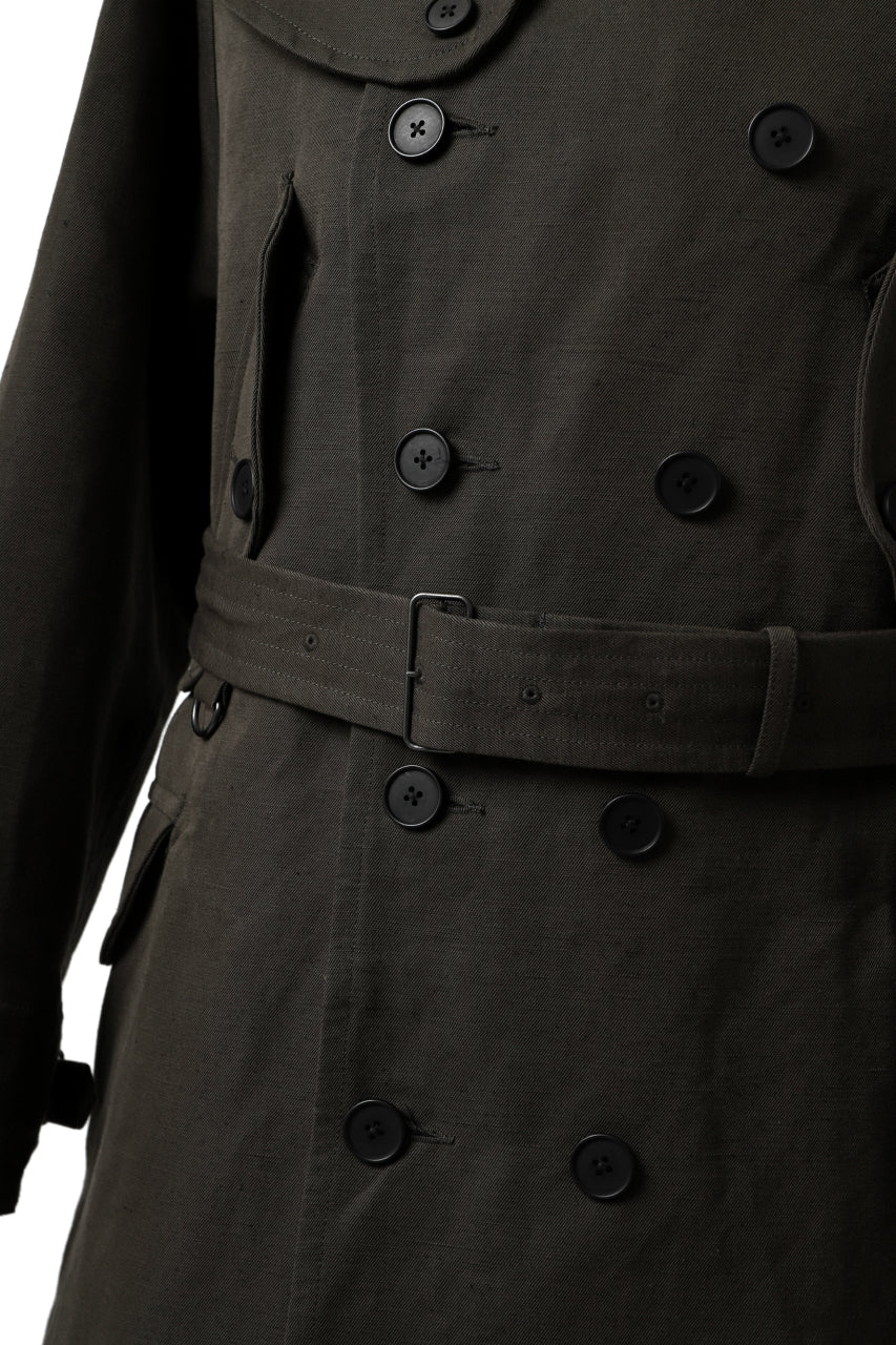 画像をギャラリービューアに読み込む, KLASICA GRANADO MOTORCYCLE TRENCH COAT / TRI UNION HIGH DENSITY GABADINE (MILITARY)