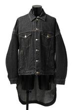 画像をギャラリービューアに読み込む, FACETASM HIGH-LOW ZIPPER DENIM JACKET (BLACK)