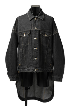 画像をギャラリービューアに読み込む, FACETASM HIGH-LOW ZIPPER DENIM JACKET (BLACK)