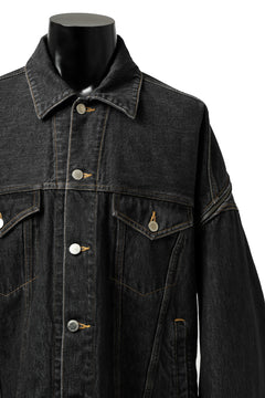 画像をギャラリービューアに読み込む, FACETASM HIGH-LOW ZIPPER DENIM JACKET (BLACK)