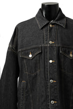 画像をギャラリービューアに読み込む, FACETASM HIGH-LOW ZIPPER DENIM JACKET (BLACK)